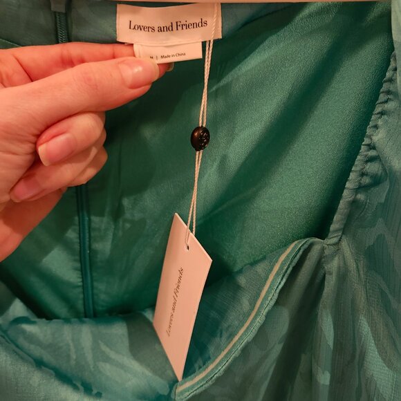 Lovers & Friends teal cut out wrap dress! - Picture 3 of 6